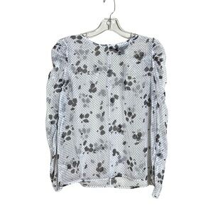 Banana Republic NWT Sheer Polka Dot Puff Sleeve Blouse Size Medium Preppy Dainty